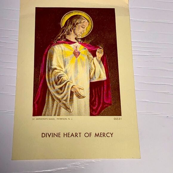 Vintage Set of 5 Religious Prayer Cards The Holy Family Mary Catholic Religion - Picture 3 of 13